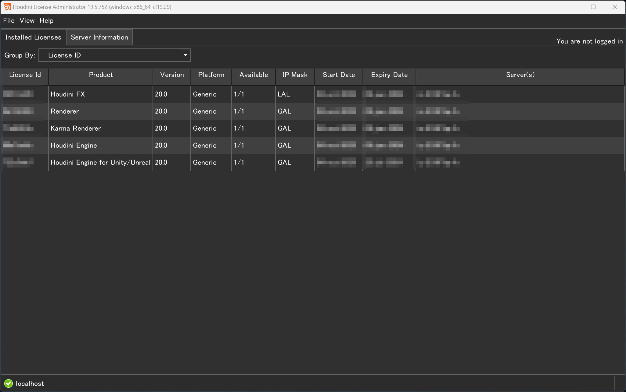 Houdini 19.5 : Houdiniライセンス移行方法 – インディゾーンサポート